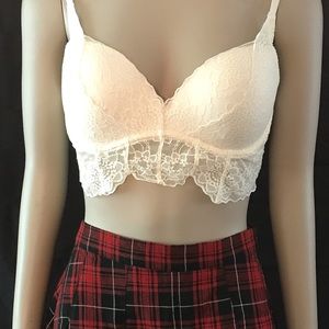 White Victoria's Secret Pink Bra Bralette Push Up
